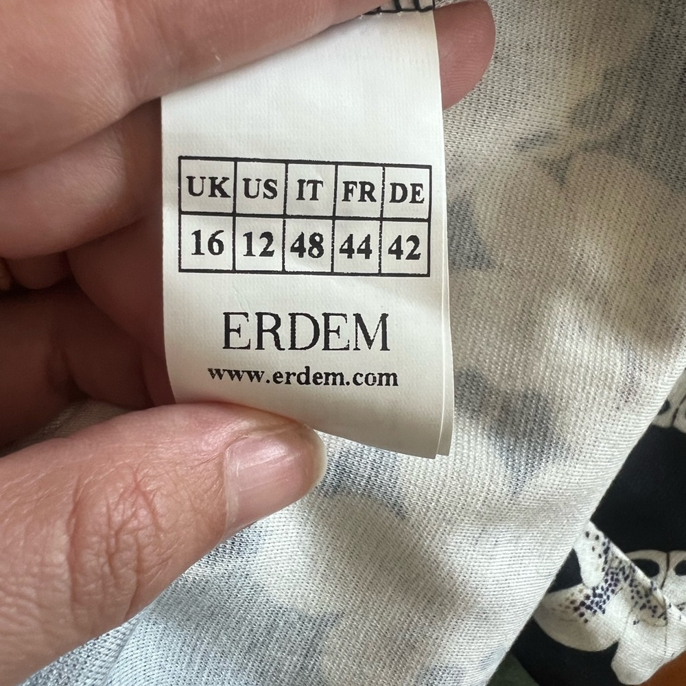 ERDEM Floral orchid Analena Dress US 12 - Picture 5 of 6